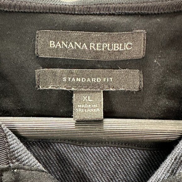 Banana Republic Polo Shirt Mens XL Standard Fit  Blue Cotton Short Sleeve - Picture 3 of 7